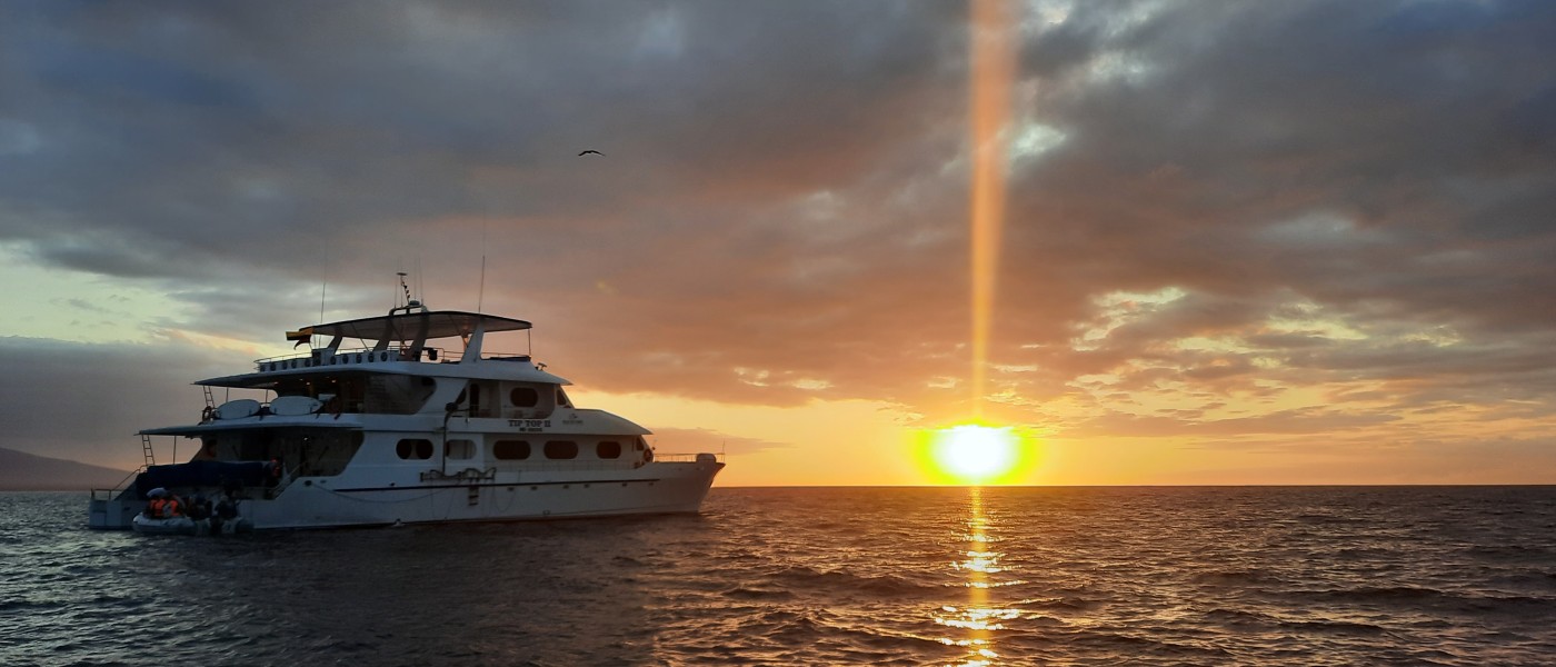 Yacht in Galapagos