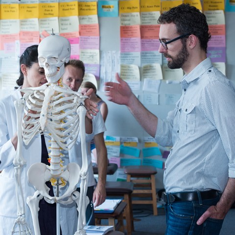 Student in the OMM Lab